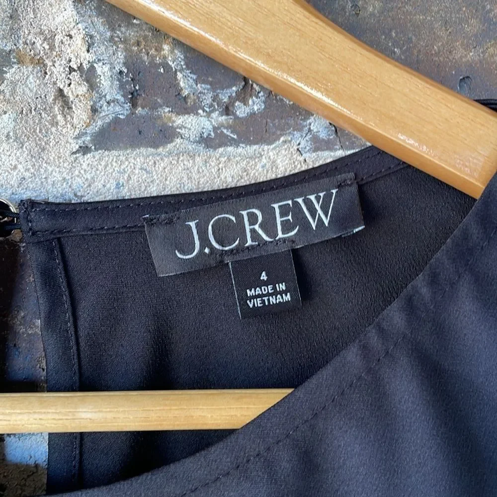 J. Crew Winter garden dress Black Size 4